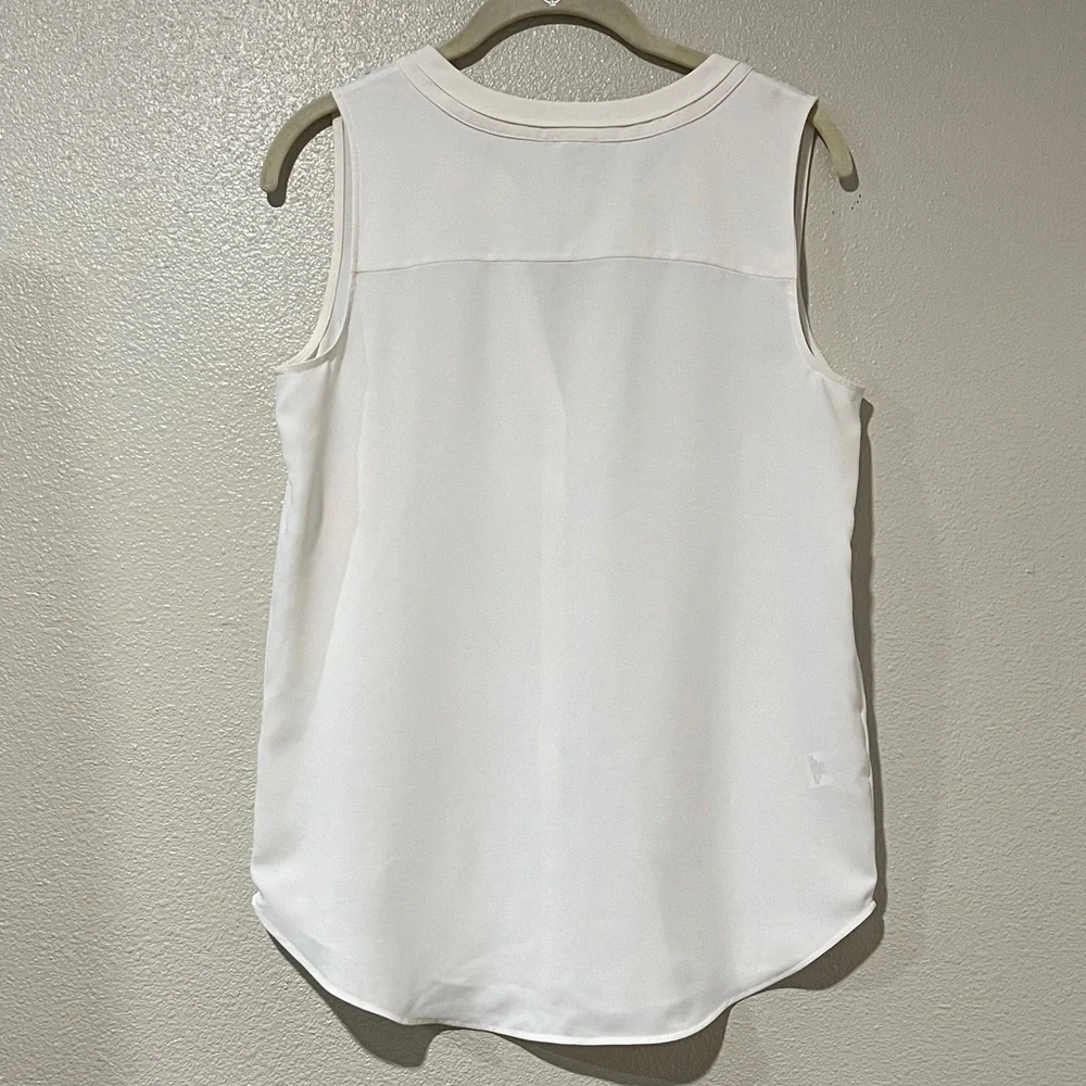 Ann Taylor Ivory Sleeveless Blouse - Picture 5 of 7